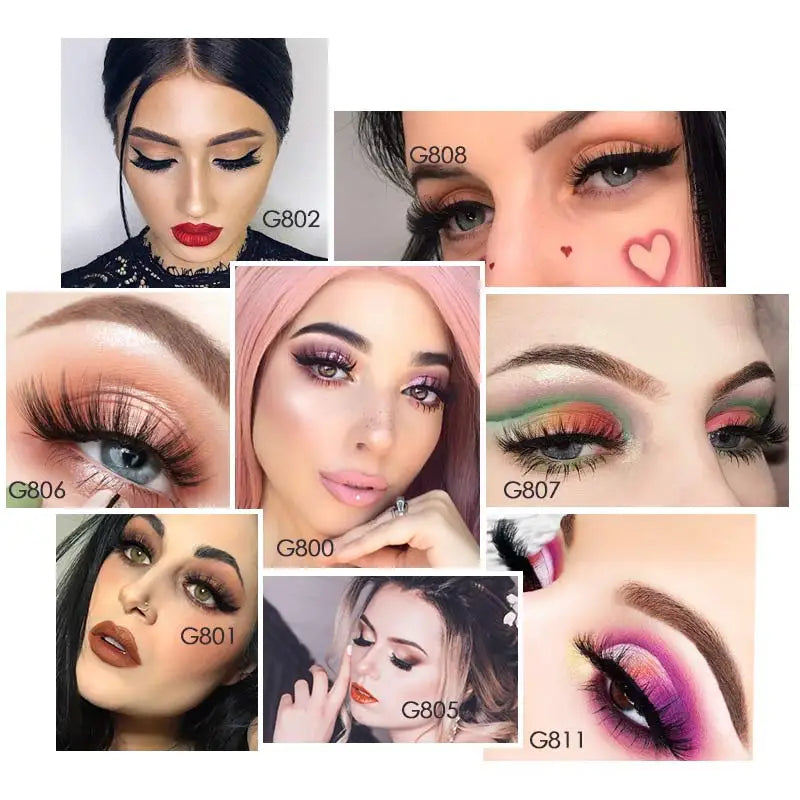 5 Pairs False Eyelashes Natural Mink Eyelashes Makeup 3D Mink Lashes Thick Fake Eyelashes Maquiagem Faux Cils G800