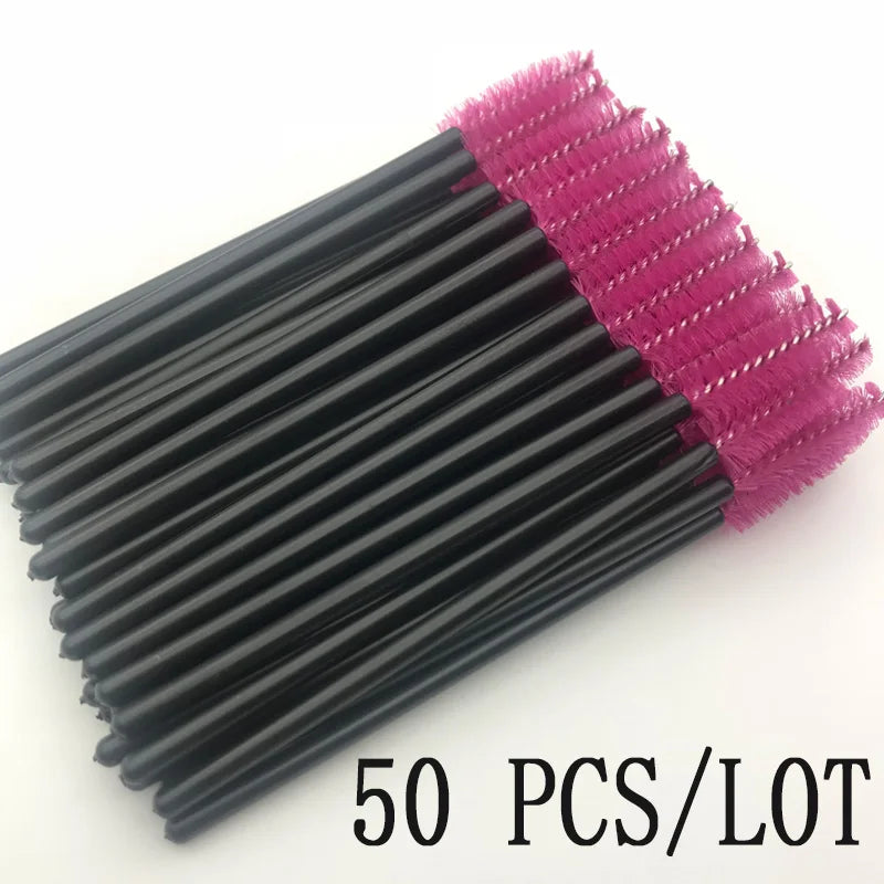 Disposable Eyelash Extension 5/50Pcs Eyebrow Brush Mascara Wand Applicator Spoolers Eye Lashes Cosmetic Brushes Set Makeup Tools