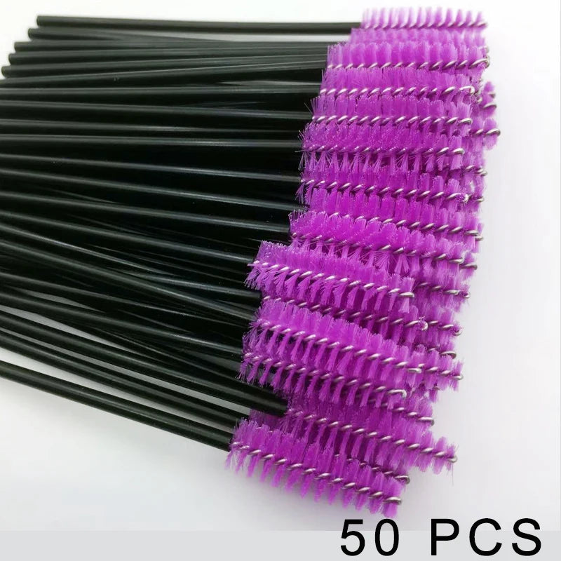 Disposable Eyelash Extension 5/50Pcs Eyebrow Brush Mascara Wand Applicator Spoolers Eye Lashes Cosmetic Brushes Set Makeup Tools